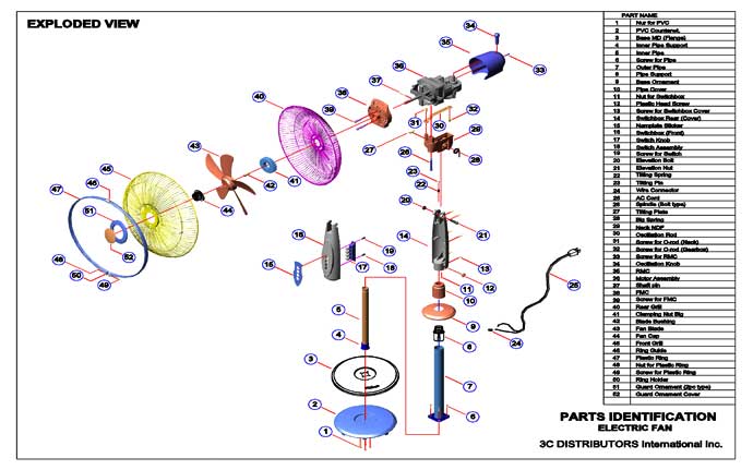 Nikon Electric Fan (Exploded View)